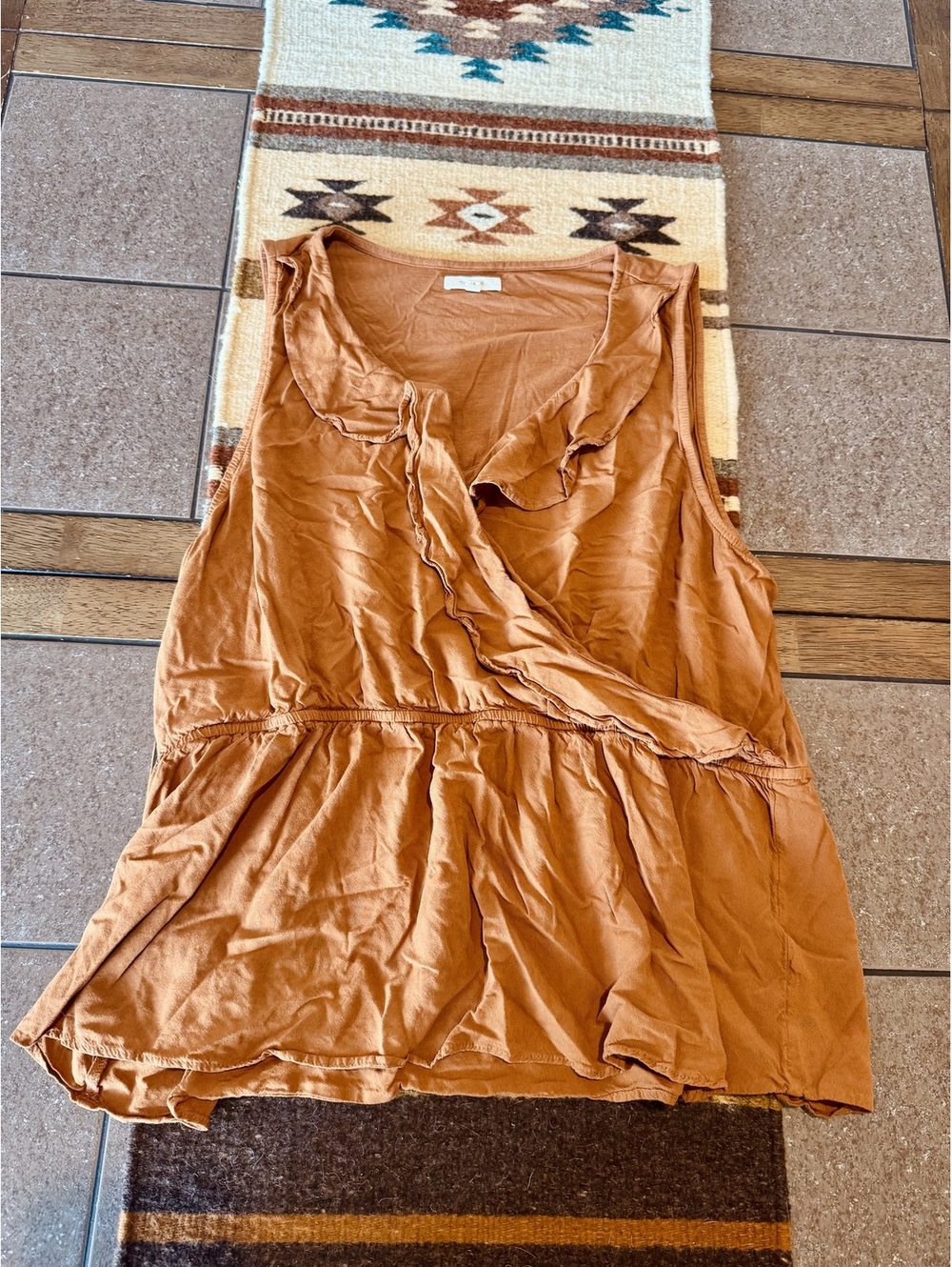Maurice’s ruffle copper tank xl